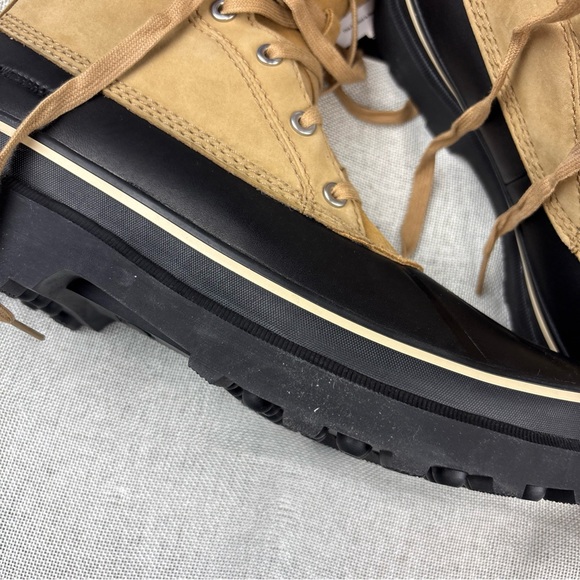 Sorel Tan and Black Lace-Up Rain & Snow Boots main image 8